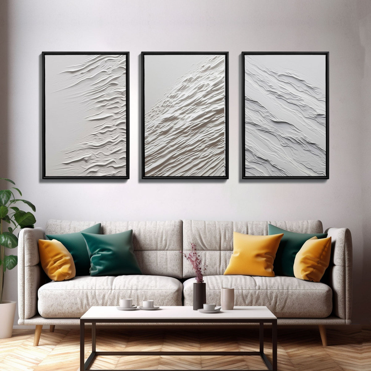 Triptych Framed Canvas Print Wall Art Set of 3