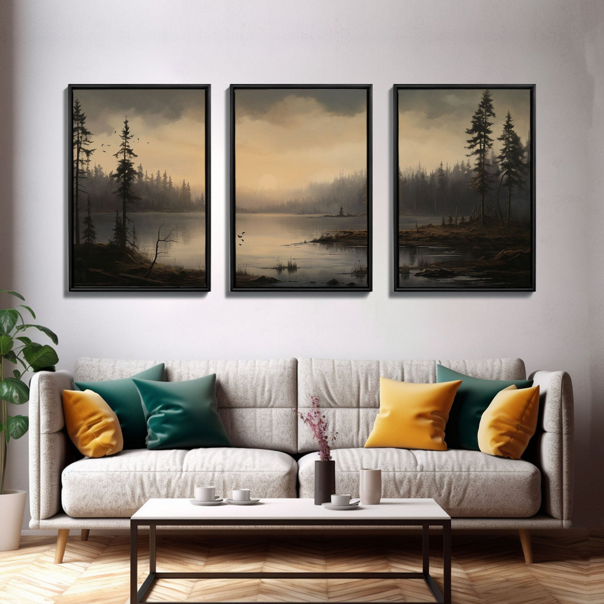 Moody 3 Piece Canvas Wall Art