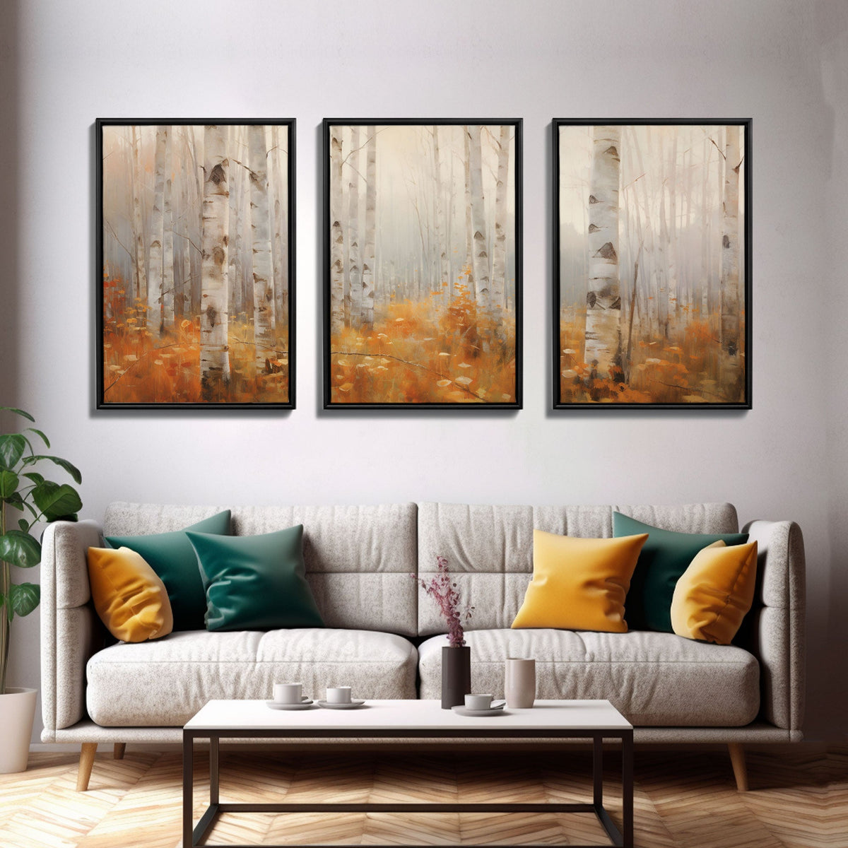 Forest Wall Art, Canvas Print, 3 Piece Wall Art