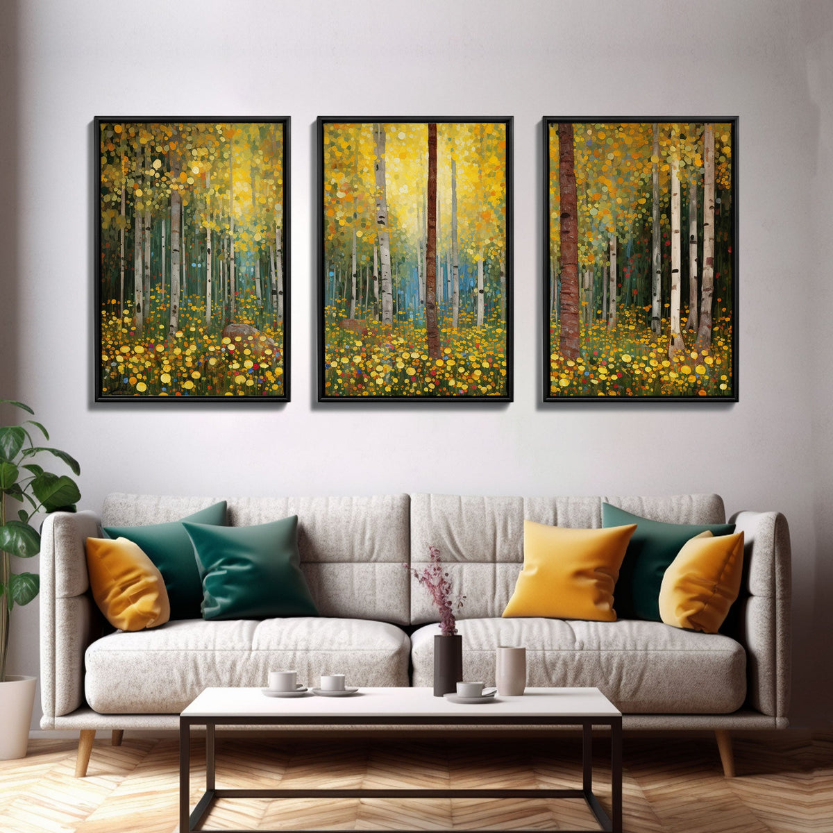 Forest Wall Art, Canvas Print, 3 Piece Wall Art