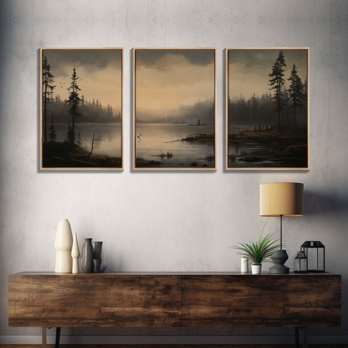 Moody 3 Piece Canvas Wall Art
