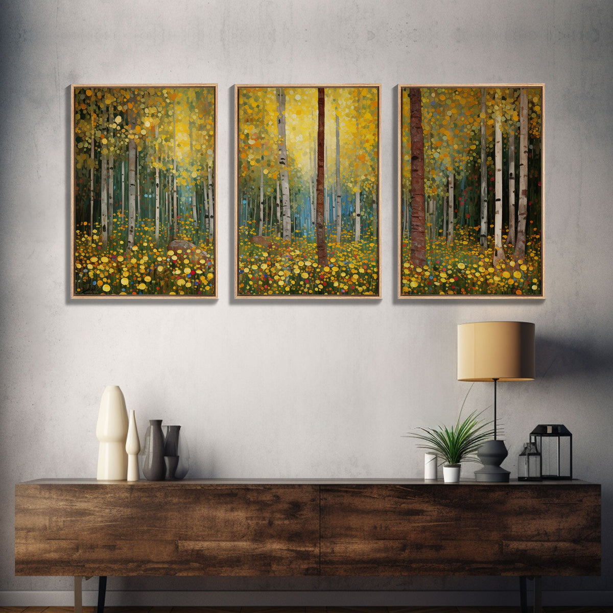 Forest Wall Art, Canvas Print, 3 Piece Wall Art