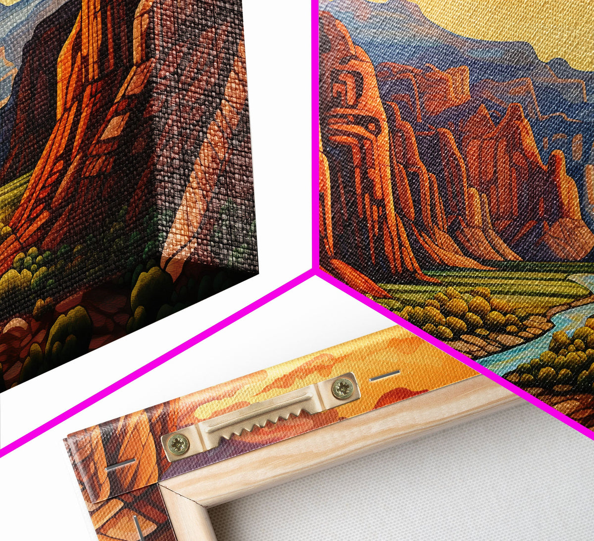 Canyon Art, Canvas Print, 3 Piece Wall Art