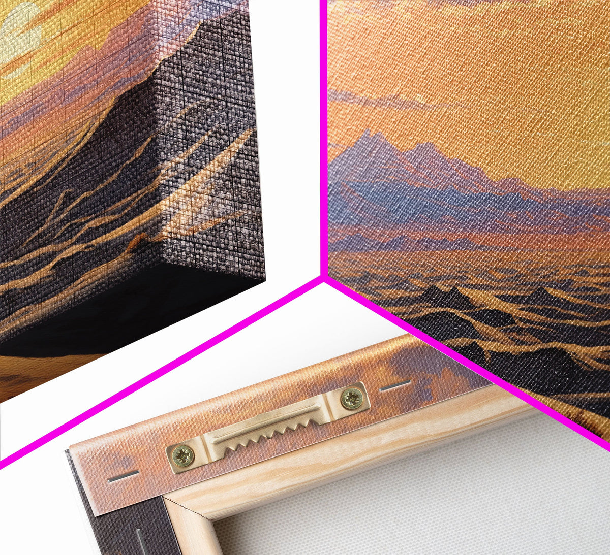 Cowboy Wall Art, Sunset Print, Canvas Print, 3 Piece Wall Art