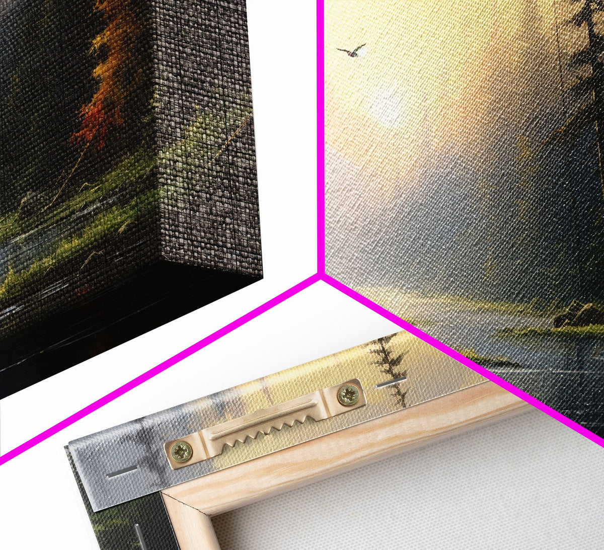 Forest Wall Art, Canvas Print, 3 Piece Wall Art