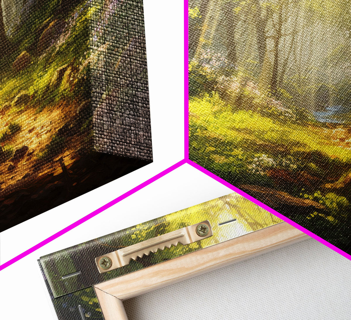 Forest Print Wall Art, Canvas Print, 3 Piece Wall Art
