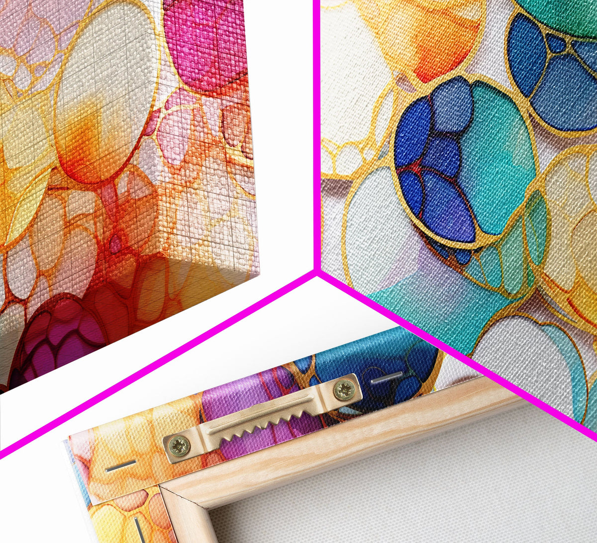 Vibrant Wall Print, Canvas Print, 3 Piece Wall Art