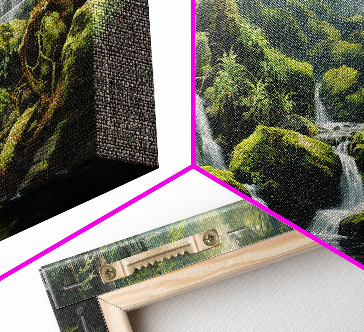Waterfalls Wall Art, Canvas Print, 3 Piece Wall Art