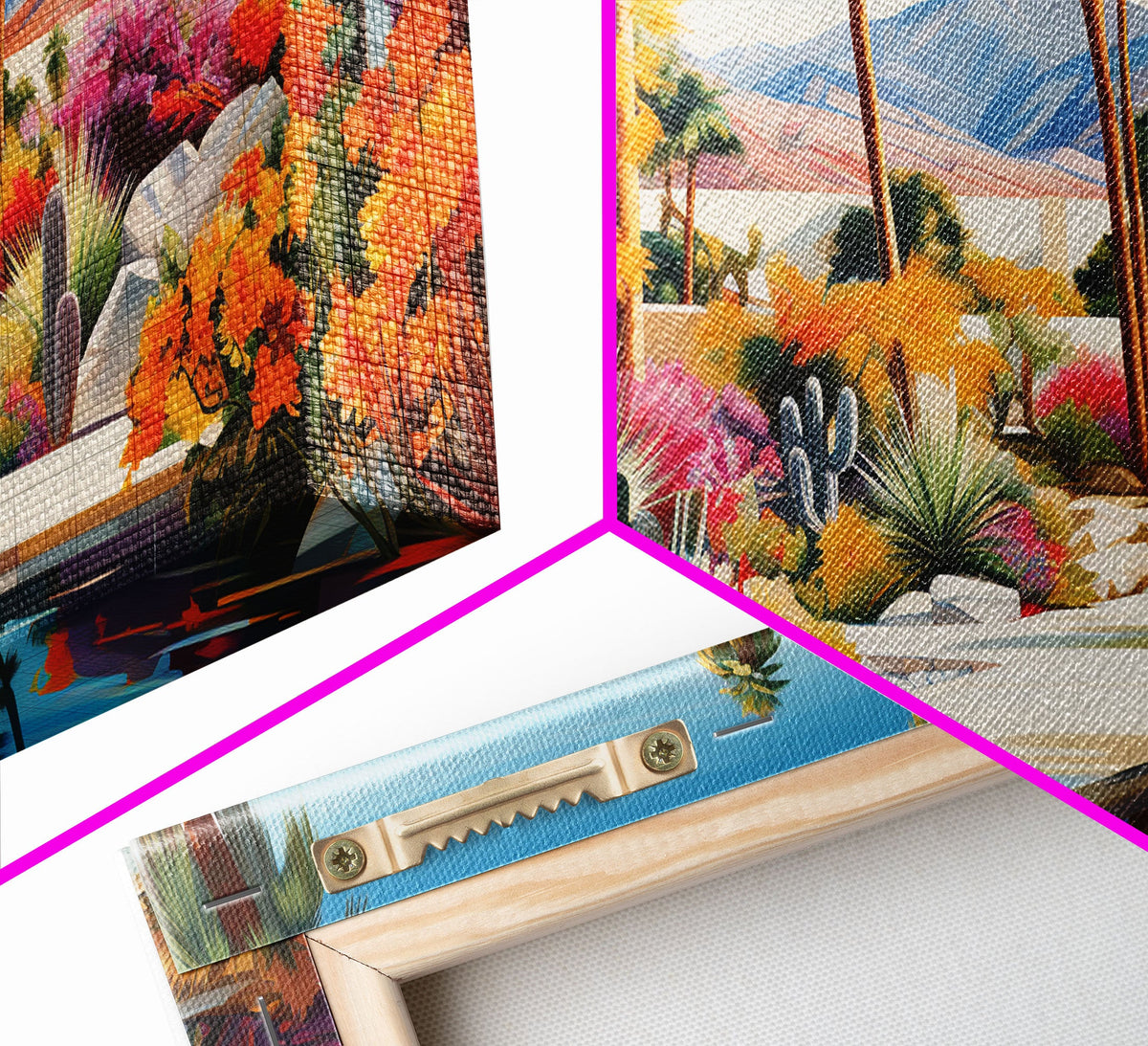 Palm Trees Art, Canvas Print, 3 Piece Wall Art