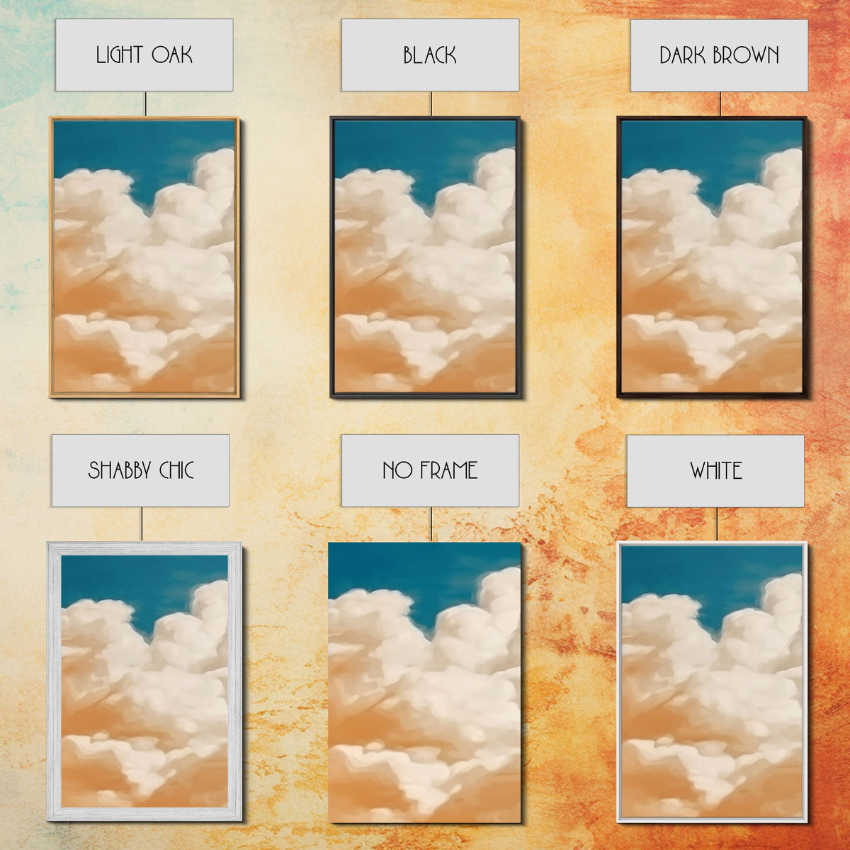 Framed Canvas Wall Art Set of 3
