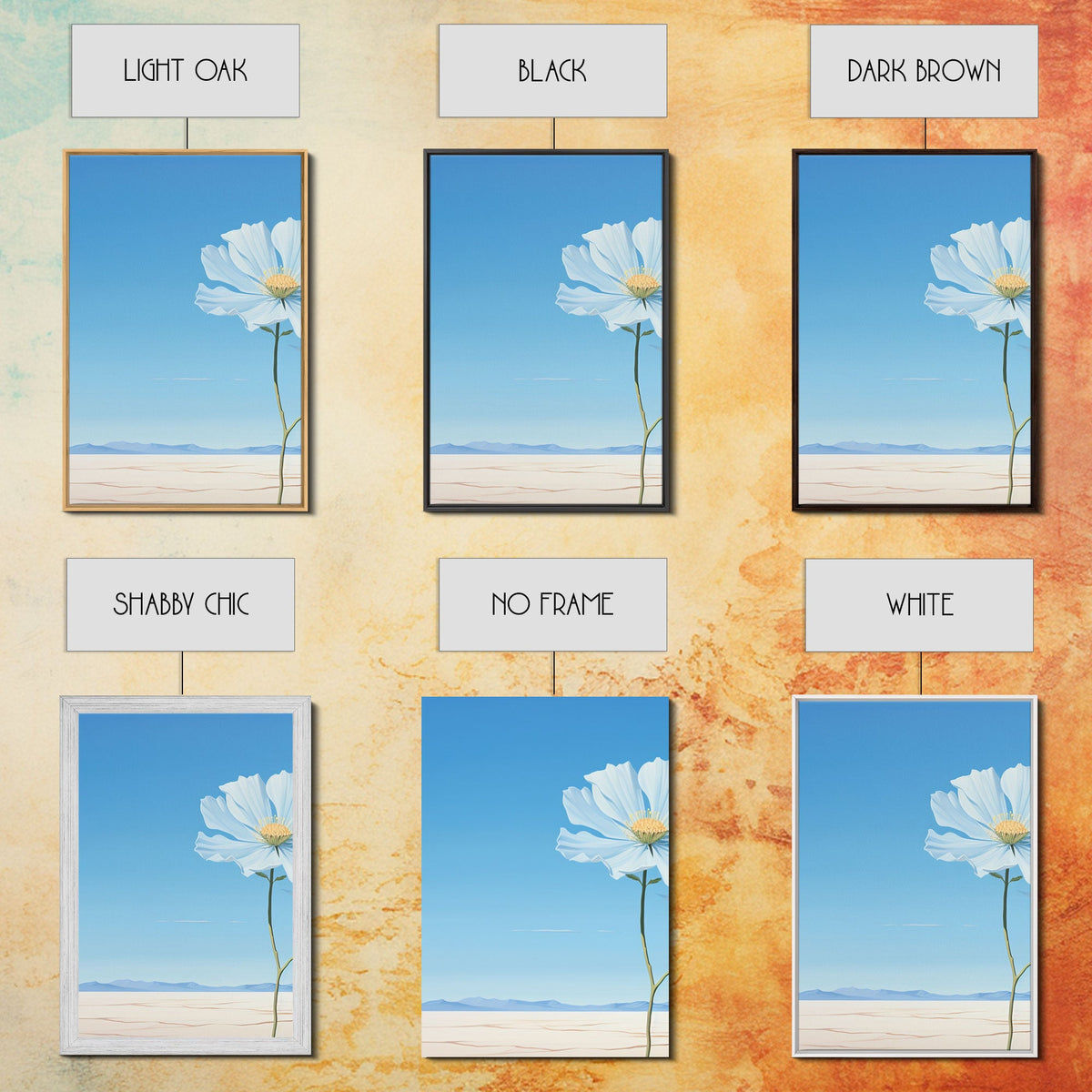 Flower Art Print, Canvas Print, 3 Piece Wall Art