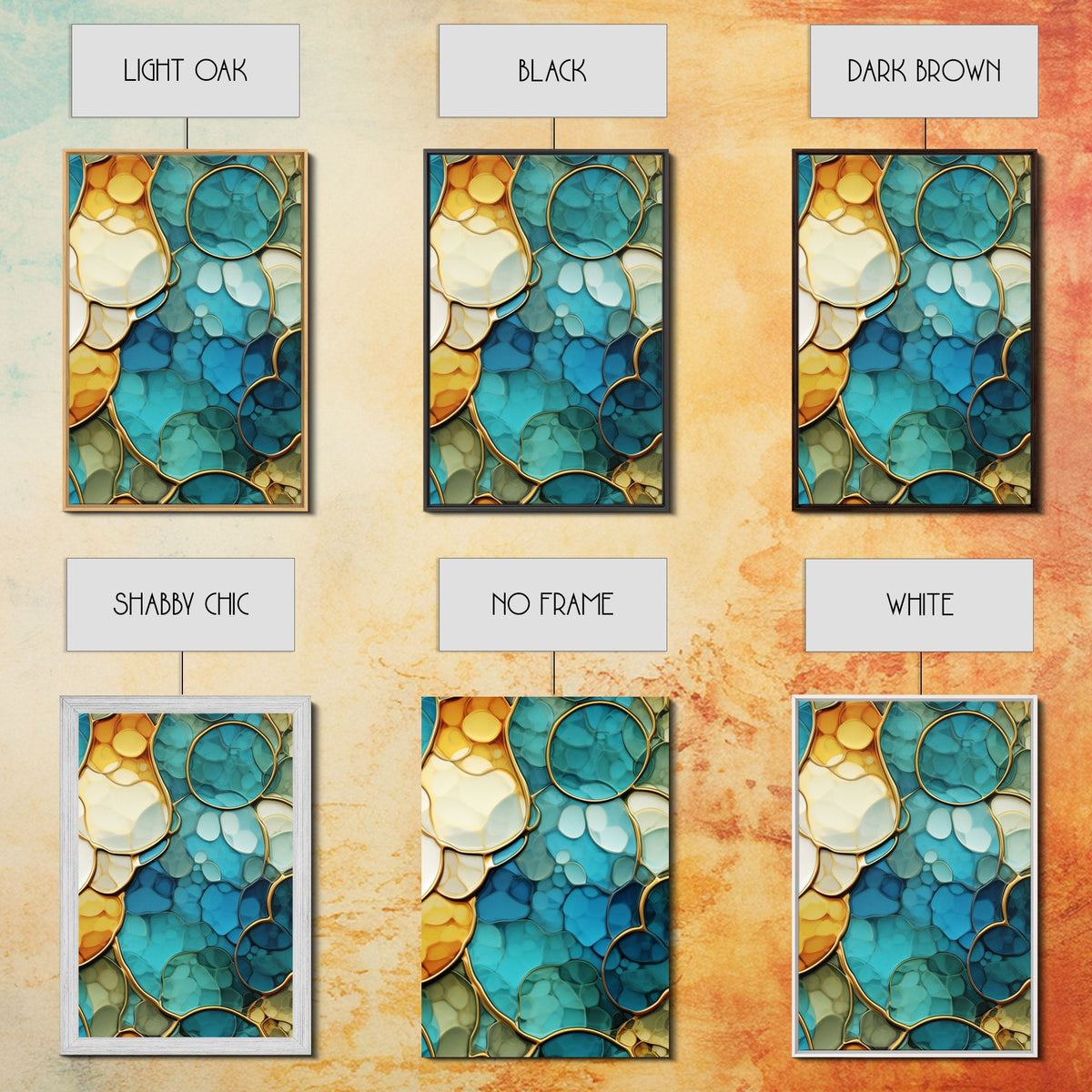 Abstract Art Print, Canvas Print, 3 Piece Wall Art