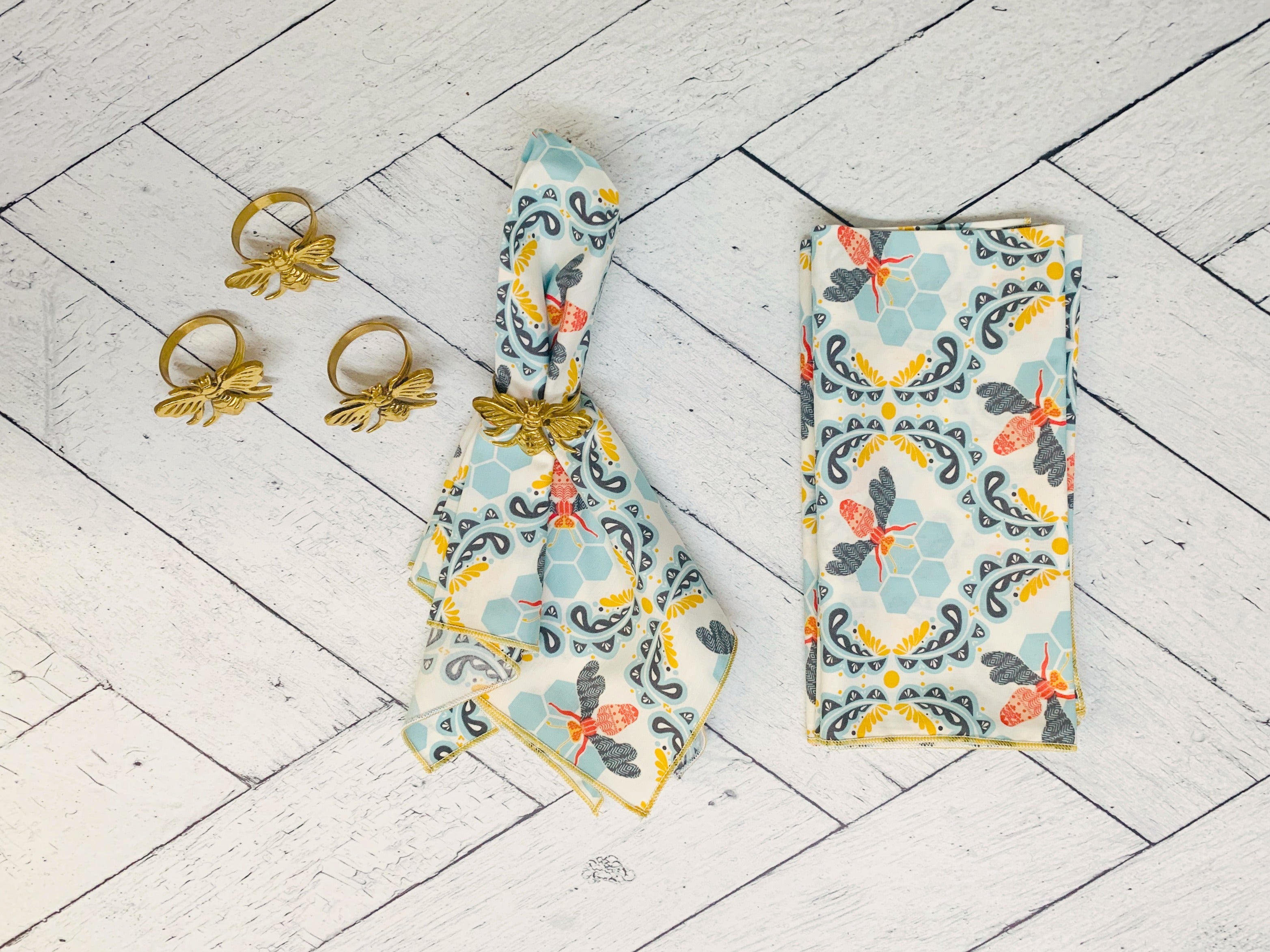 Honey Bee Cloth Napkins, Set of 4