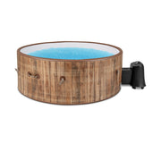 72 Inches Inflatable Hot Tub SPA with 120 Air Jets Electric Heater Pump -Coffee