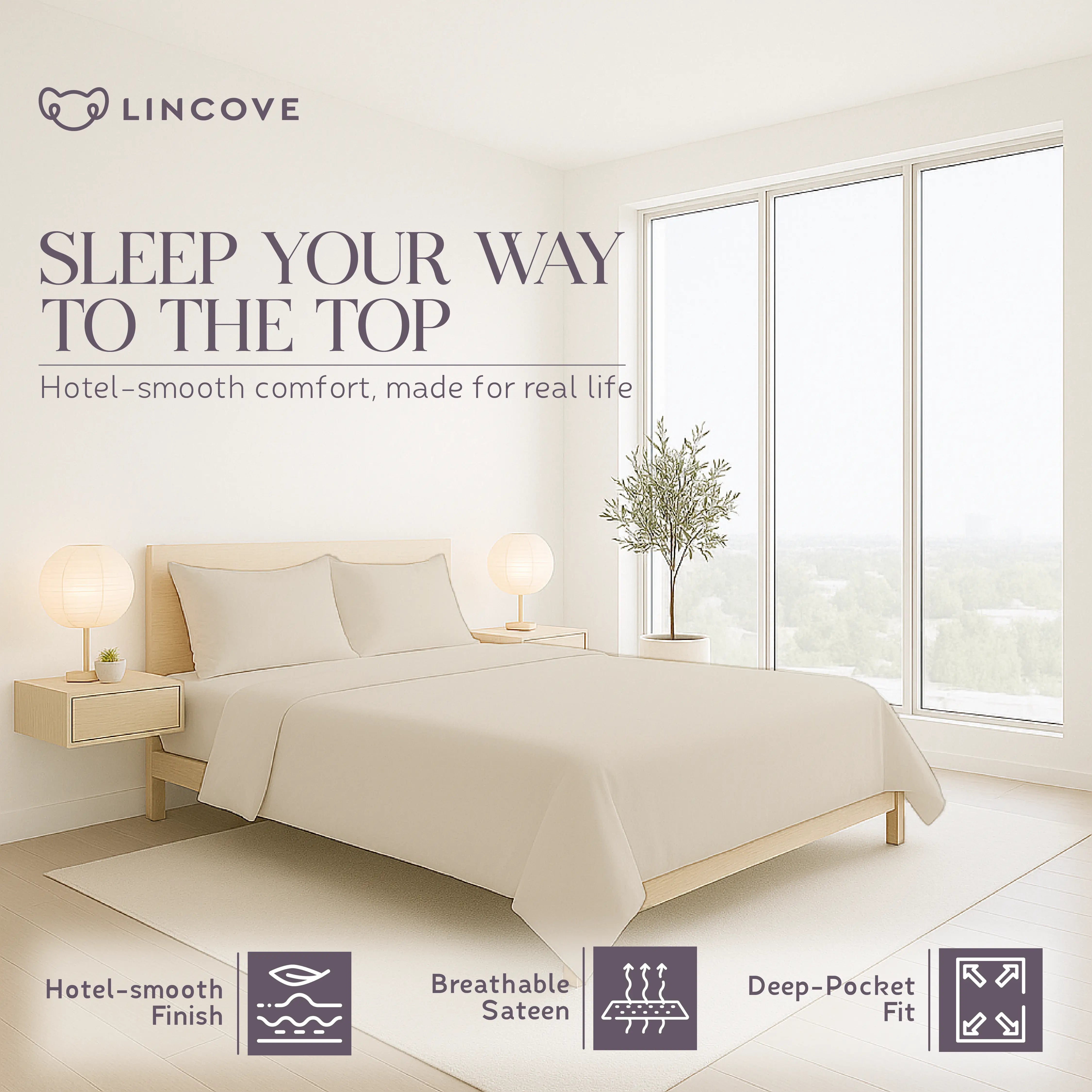 100% Cotton Sheet Set | Luxe Hotel Collection