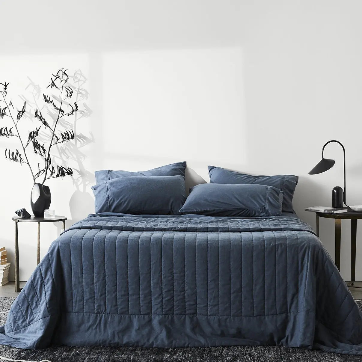 Linen + Bamboo Quilted Coverlet