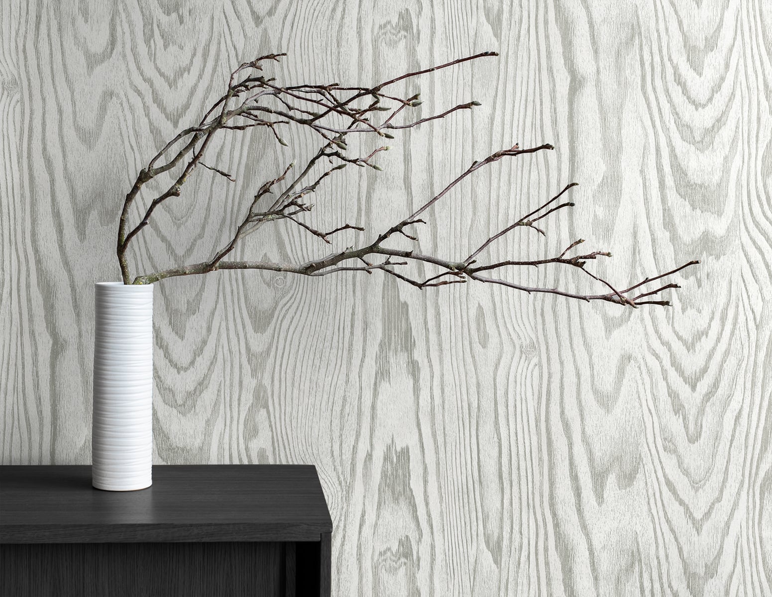 Japandi Style Nina Faux Woodgrain Unpasted Wallpaper
