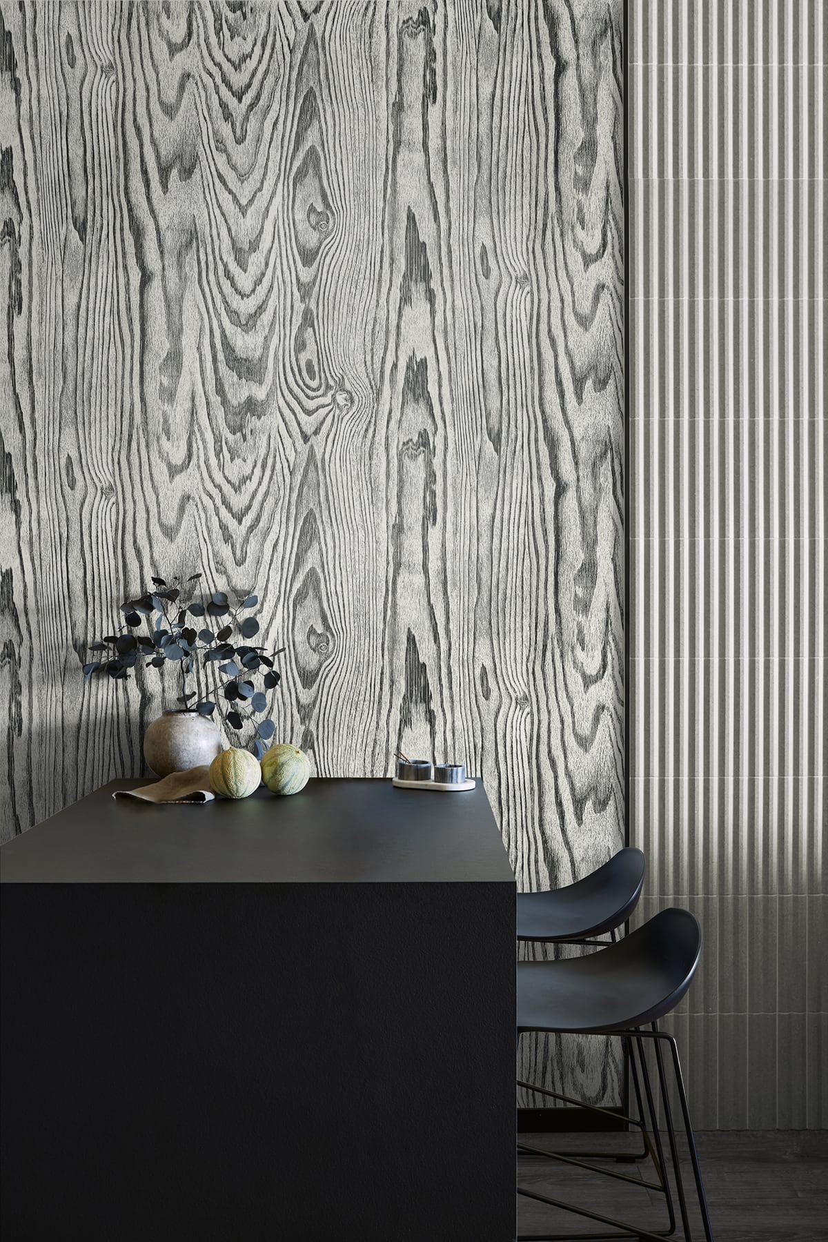 Japandi Style Nina Faux Woodgrain Unpasted Wallpaper