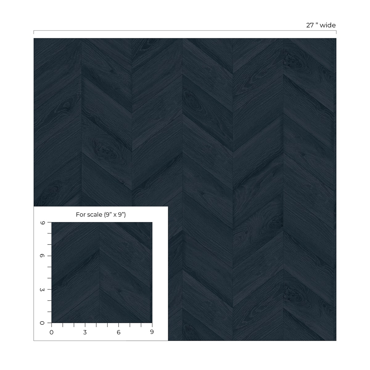 Keone Bay Chevron Embossed Vinyl Unpasted Wallpaper