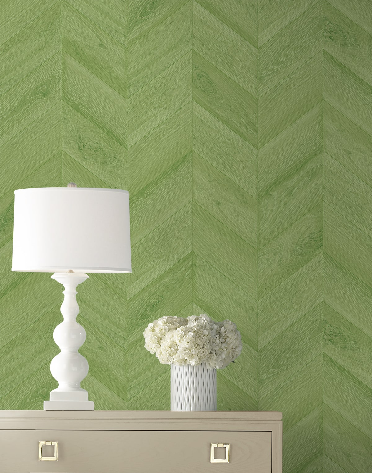 Keone Bay Chevron Embossed Vinyl Unpasted Wallpaper