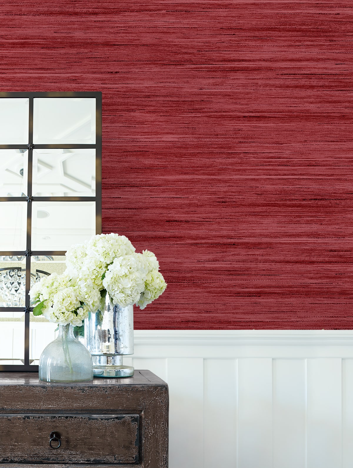 Loe Sanctuary Stria Embossed Vinyl Unpasted Wallpaper