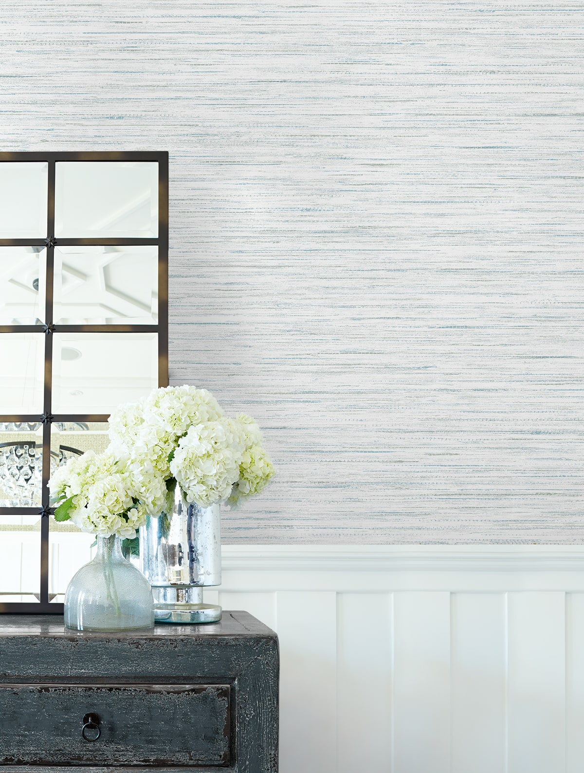 Loe Sanctuary Stria Embossed Vinyl Unpasted Wallpaper