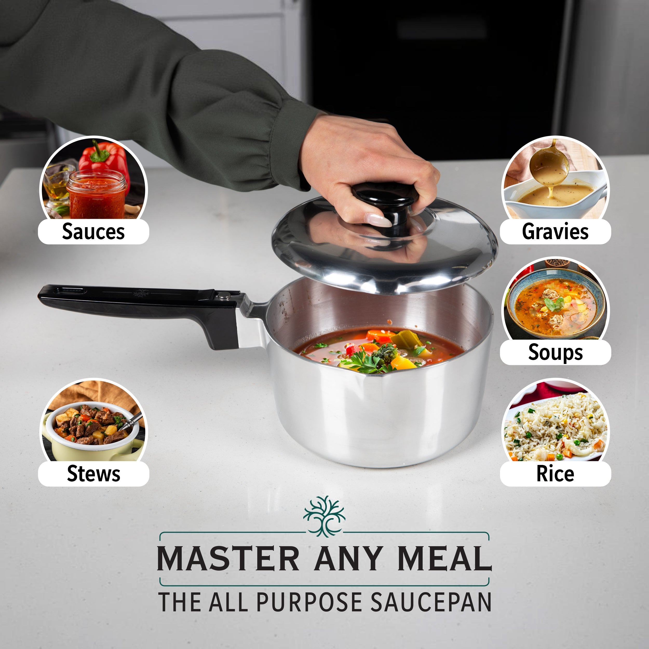 Magnaware 3 Quart Sauce Pan with Lid