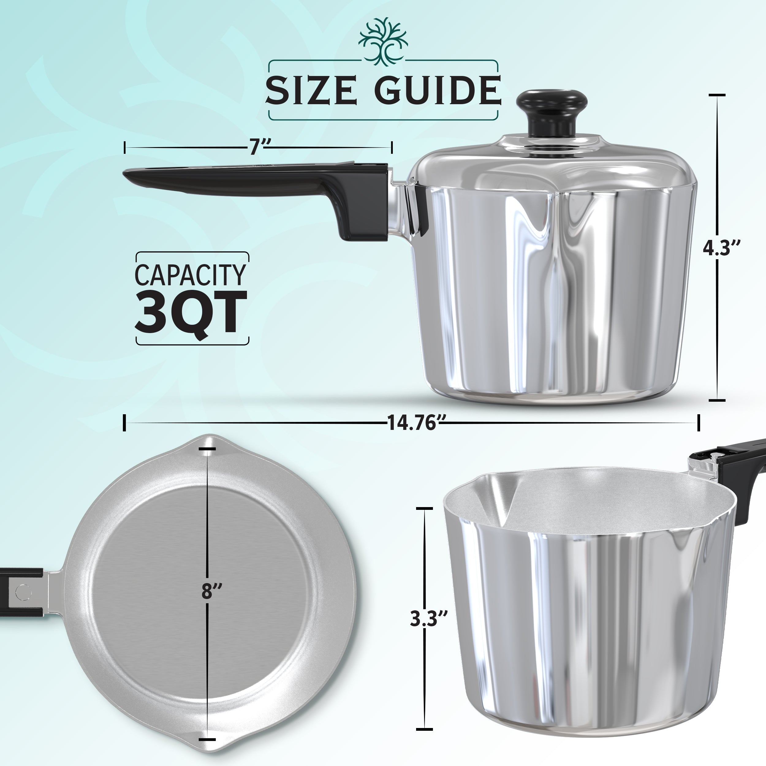 Magnaware 3 Quart Sauce Pan with Lid