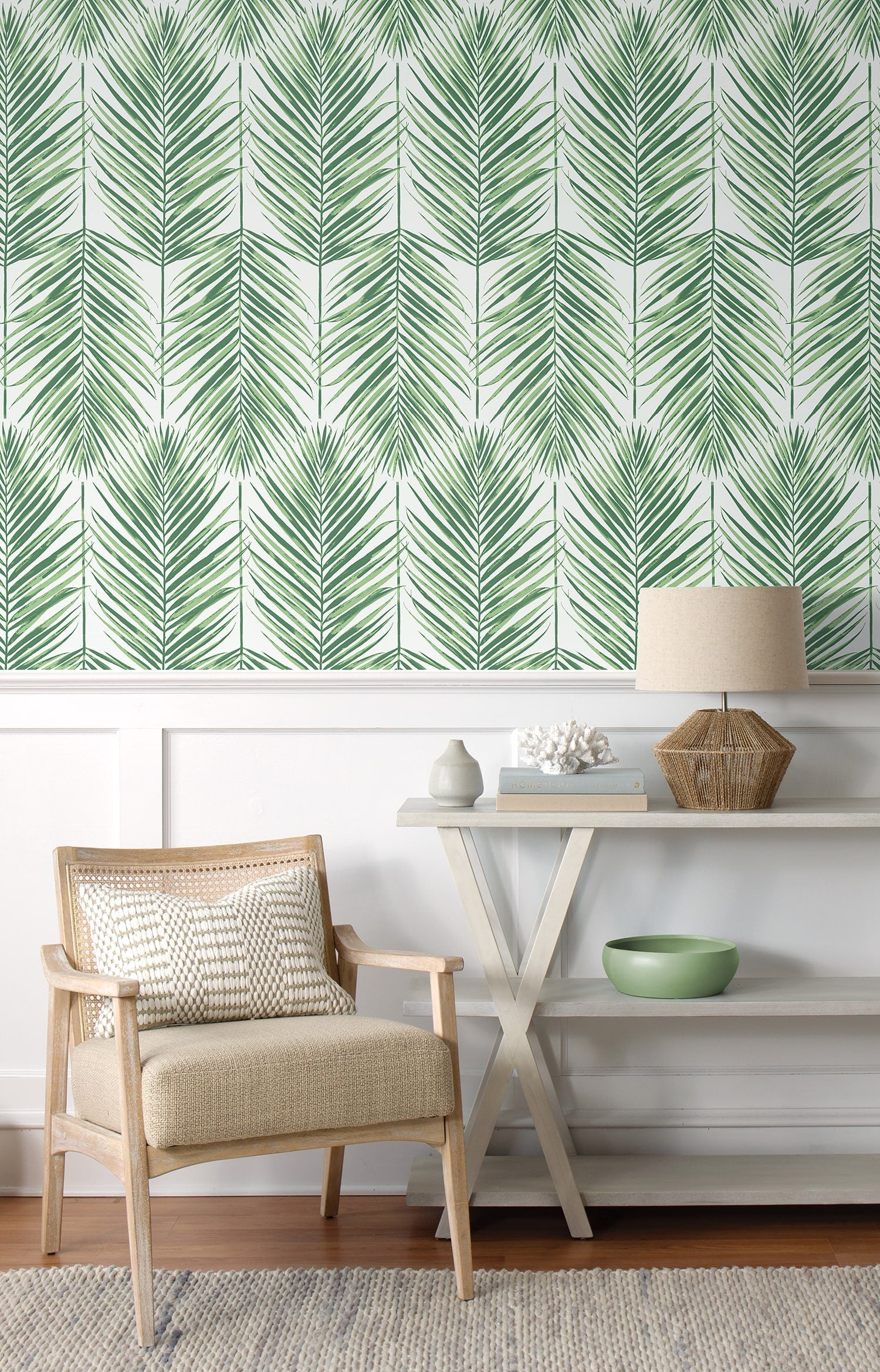 Beach House Paradise Palm Leaf Unpasted Wallpaper
