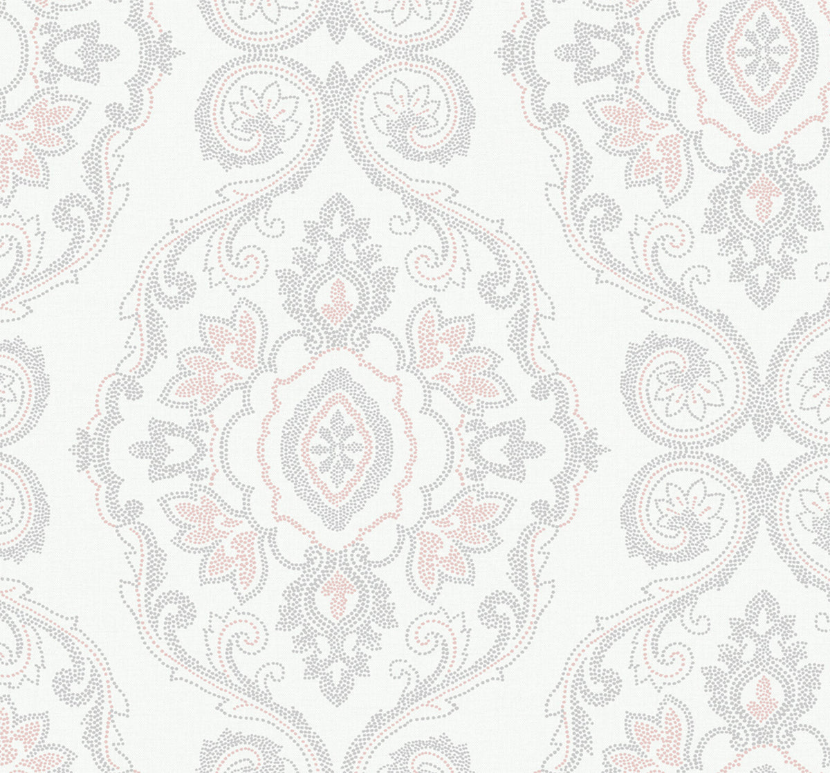 Beach House Nautical Damask Unpasted Wallpaper
