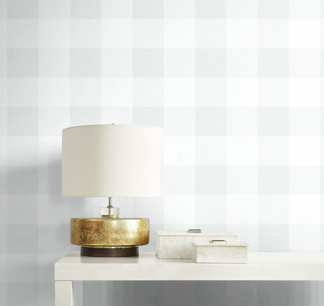 Beach House Picnic Plaid Coastal Unpasted Wallpaper