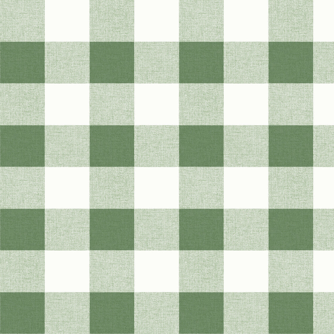 Beach House Picnic Plaid Coastal Unpasted Wallpaper