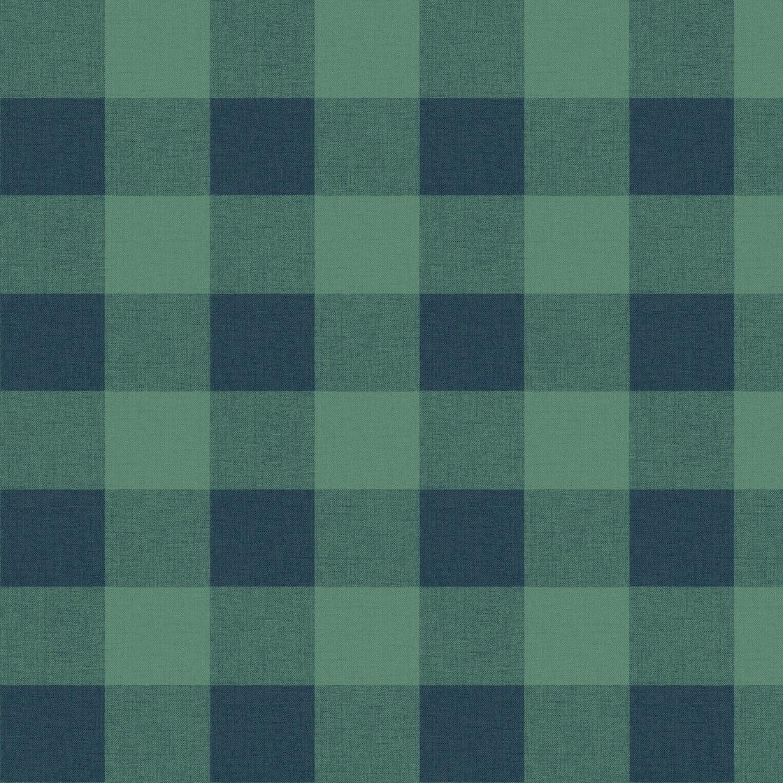 Beach House Picnic Plaid Coastal Unpasted Wallpaper