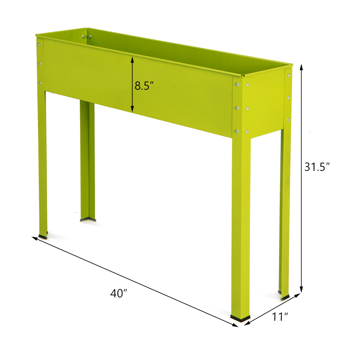 Metal Raised Garden Bed with Legs and Drainage Holes