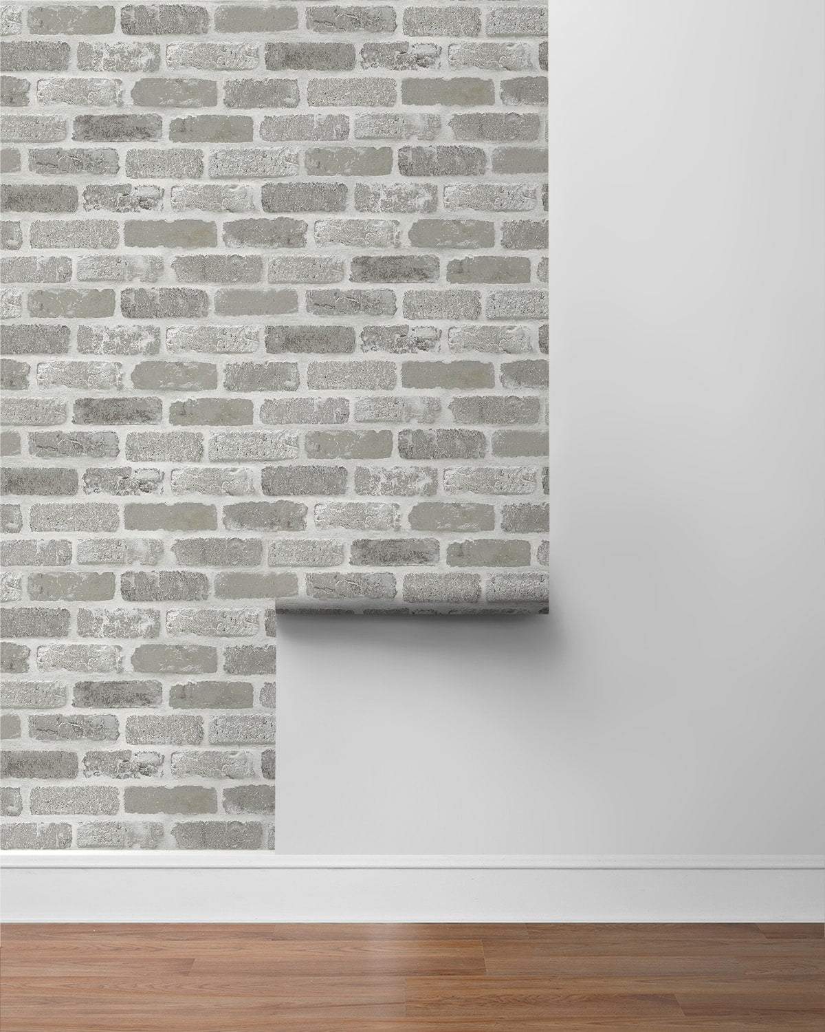 Washed Faux Brick Peel and Stick Removable Wallpaper