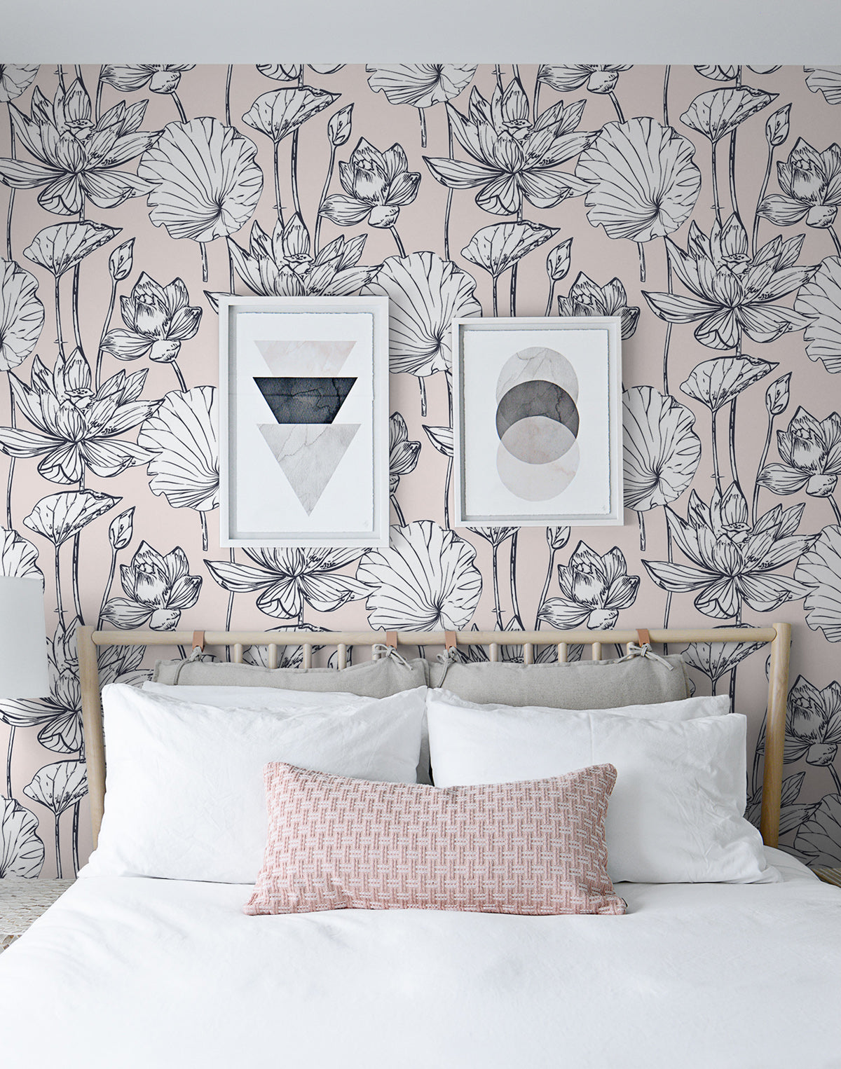 Lotus Floral Peel and Stick Removable Wallpaper