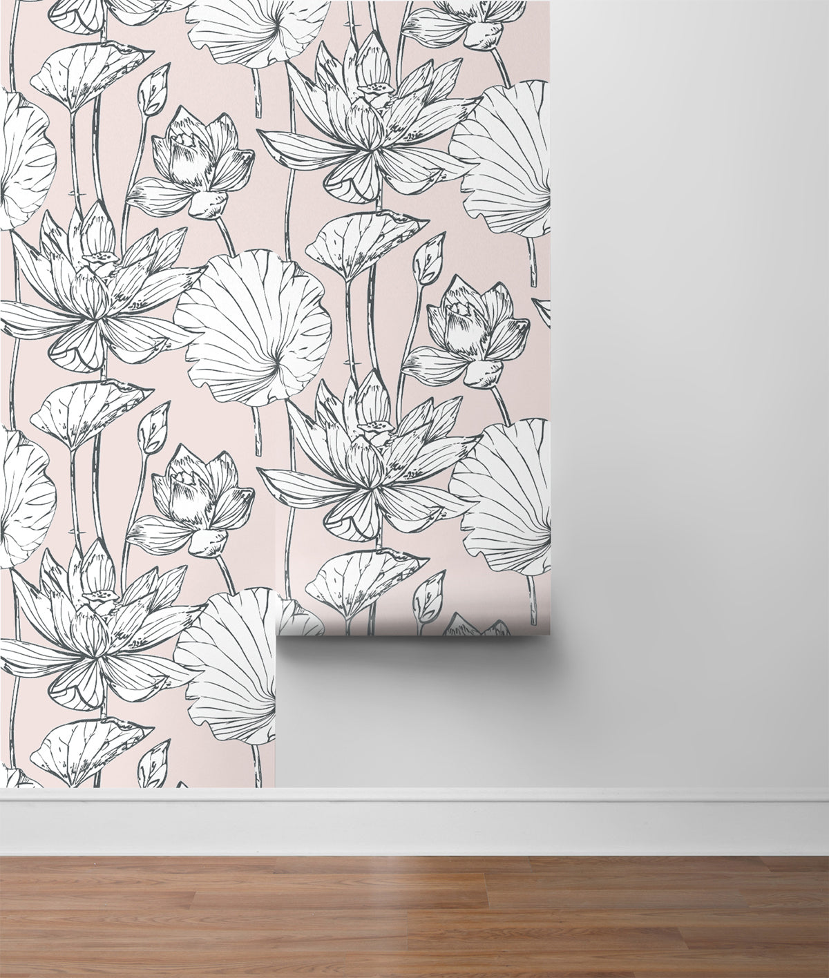 Lotus Floral Peel and Stick Removable Wallpaper
