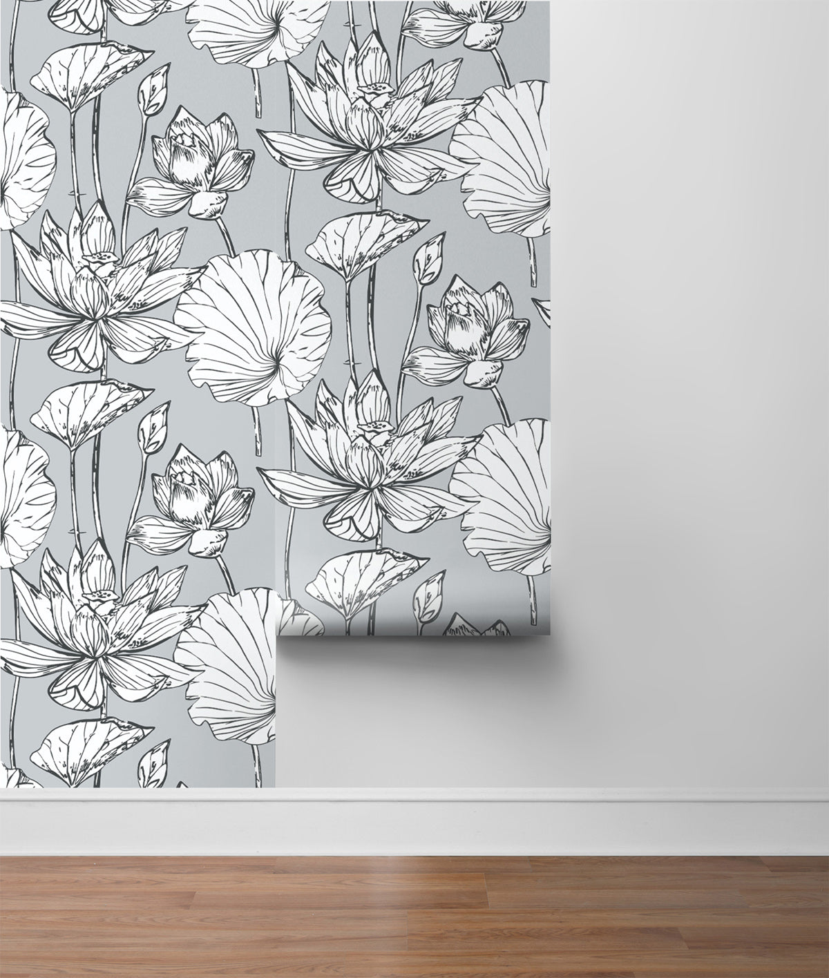 Lotus Floral Peel and Stick Removable Wallpaper