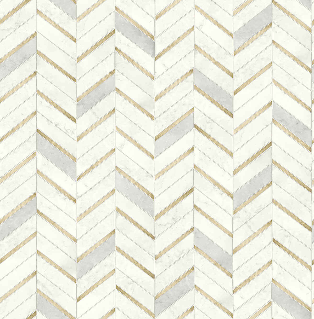 Chevron Faux Marble Tile Peel and Stick Removable Wallpaper