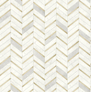 Chevron Faux Marble Tile Peel and Stick Removable Wallpaper