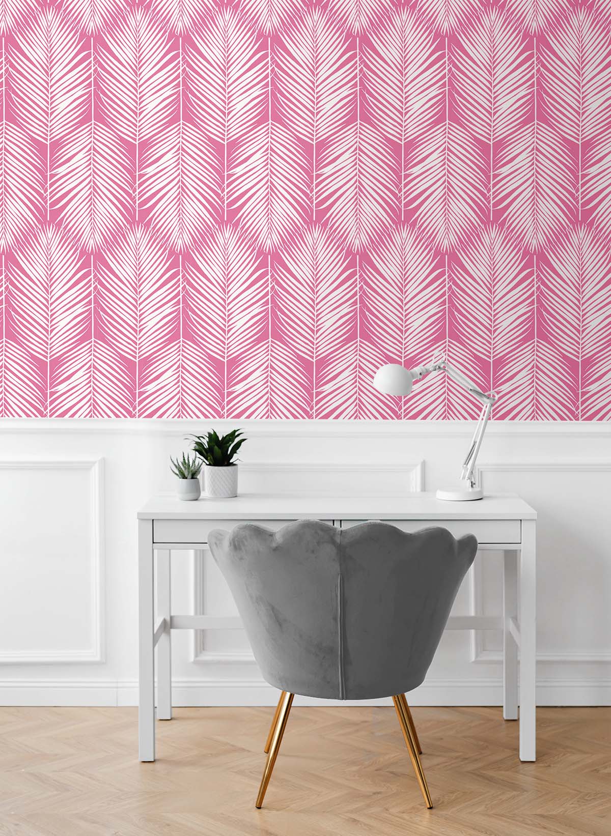 Palm Silhouette Peel and Stick Removable Wallpaper