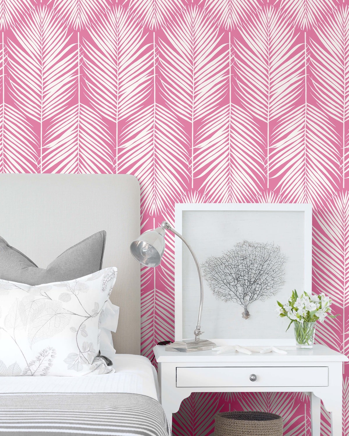Palm Silhouette Peel and Stick Removable Wallpaper