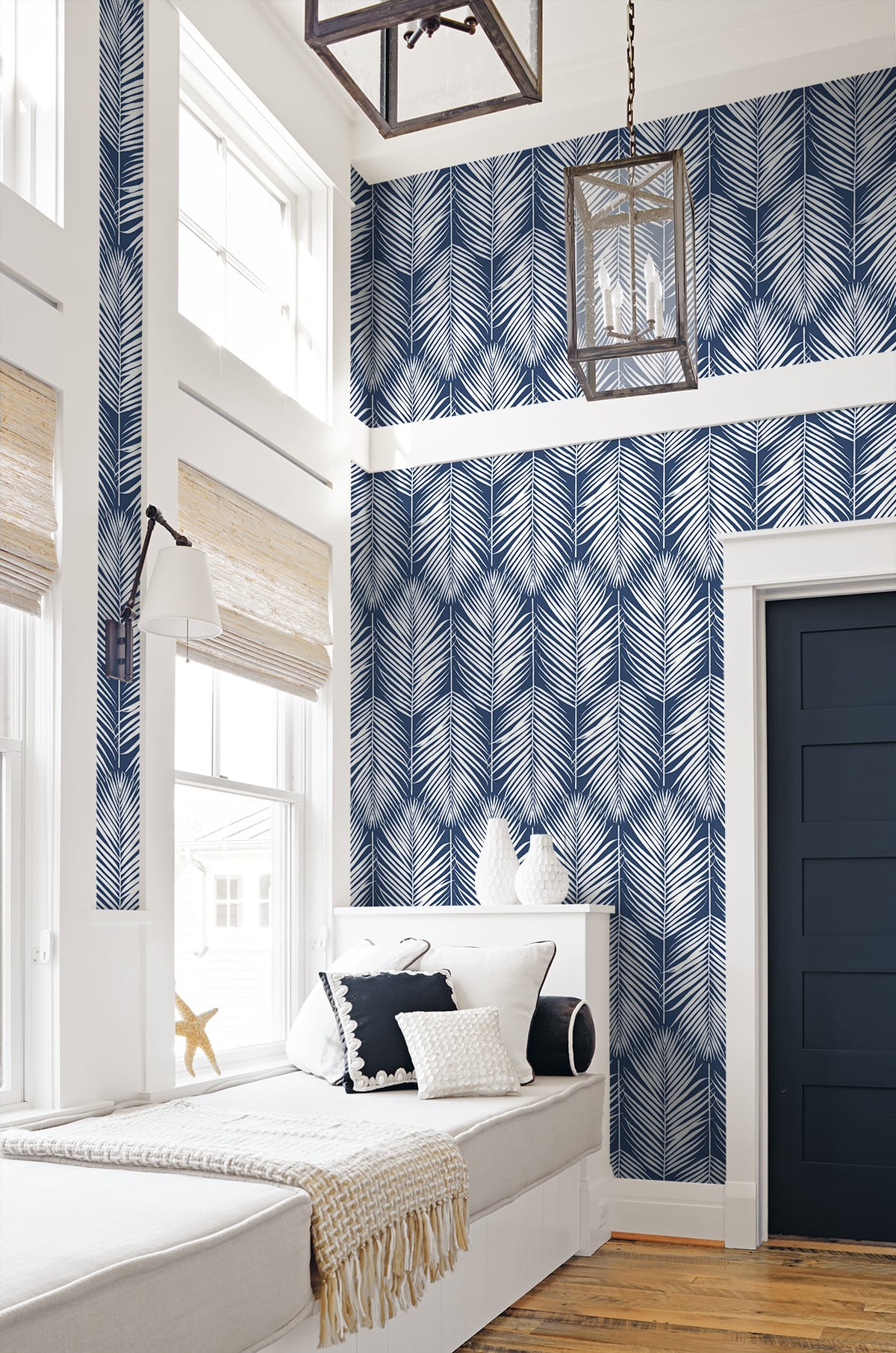 Palm Silhouette Peel and Stick Removable Wallpaper