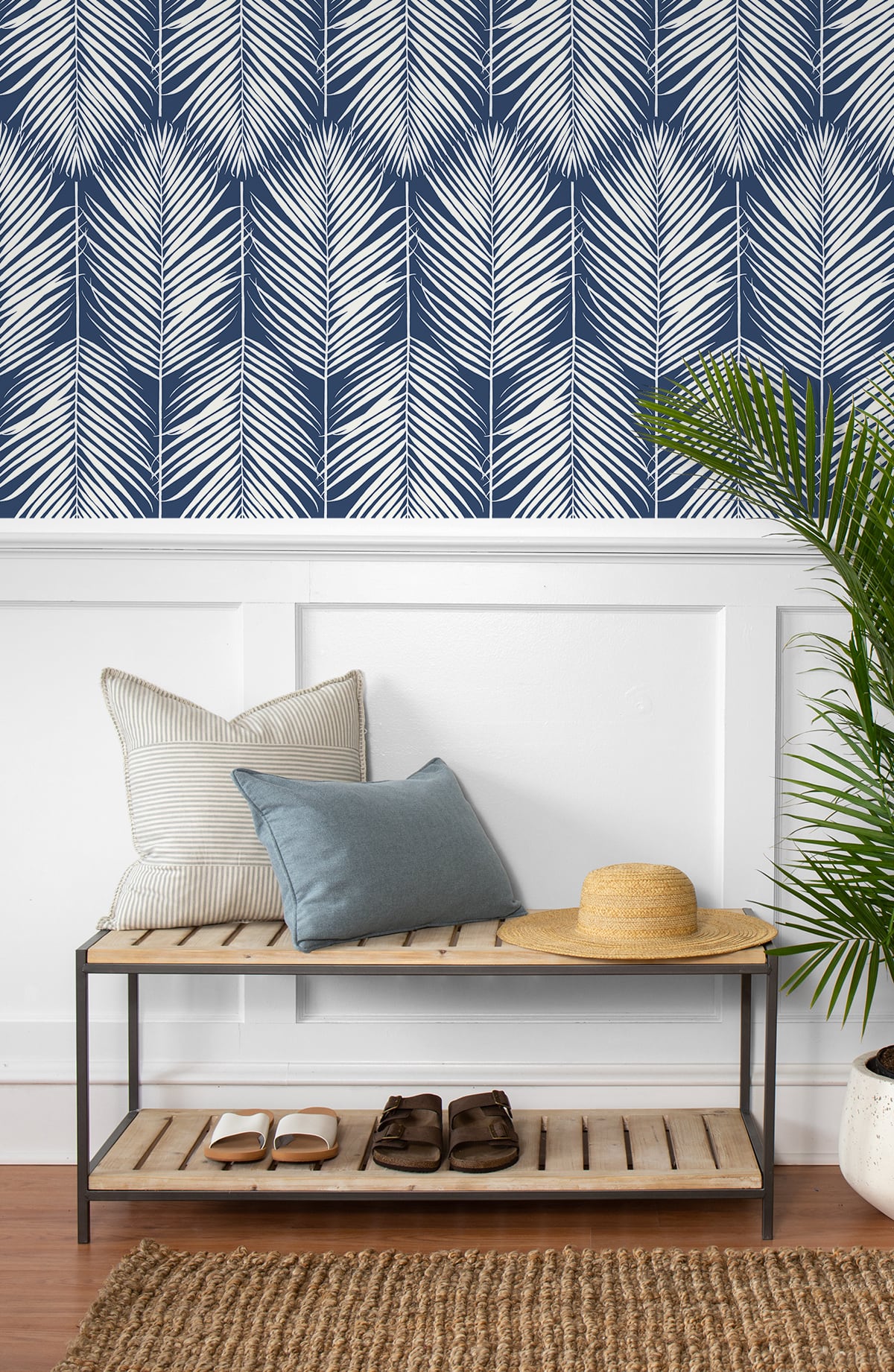 Palm Silhouette Peel and Stick Removable Wallpaper