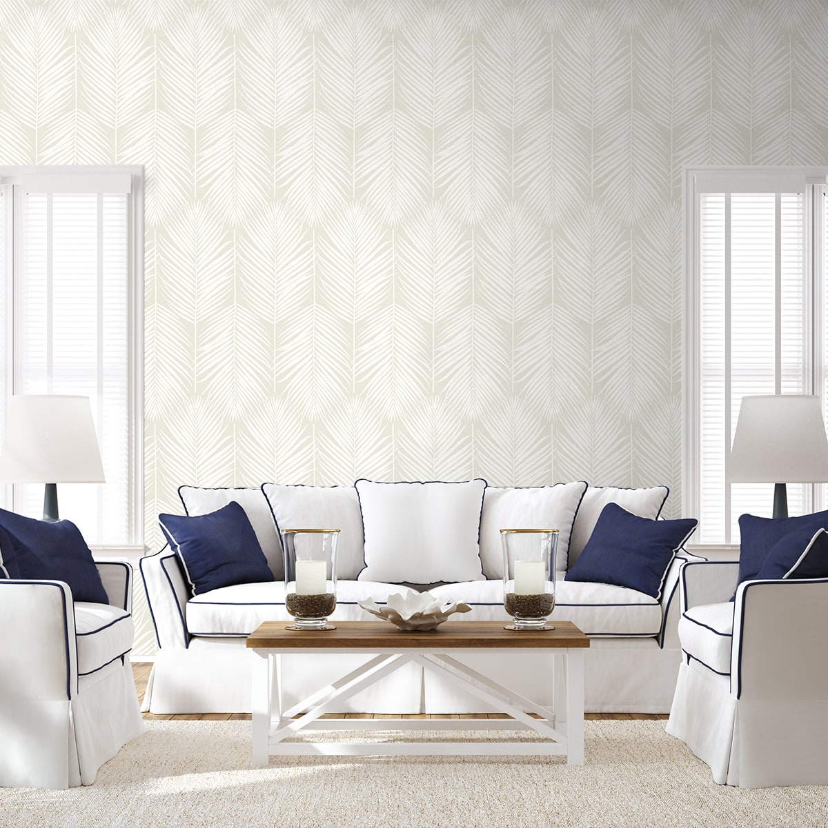 Palm Silhouette Peel and Stick Removable Wallpaper