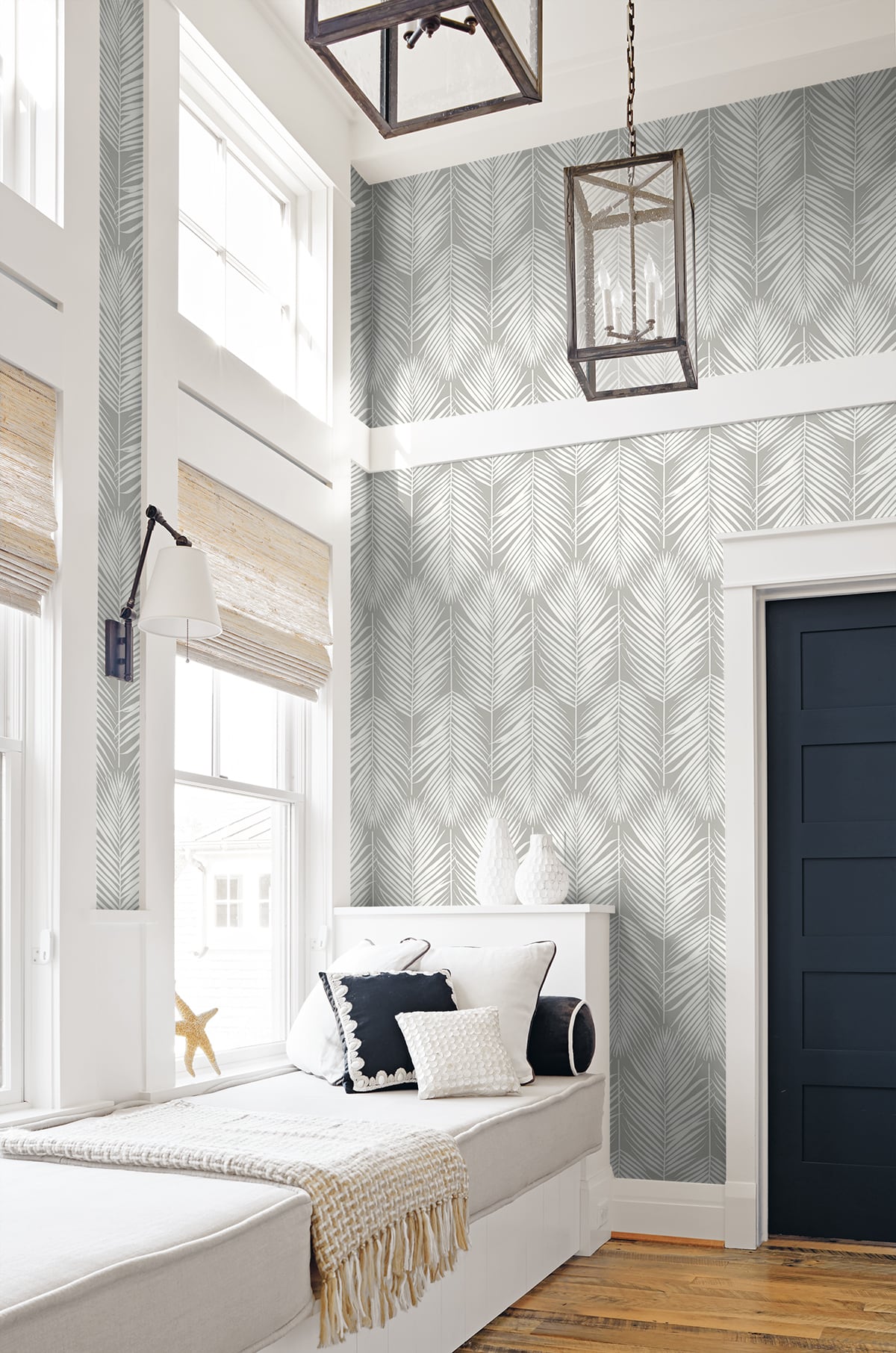 Palm Silhouette Peel and Stick Removable Wallpaper