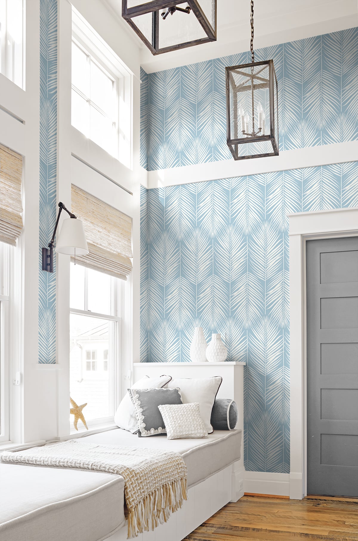 Palm Silhouette Peel and Stick Removable Wallpaper