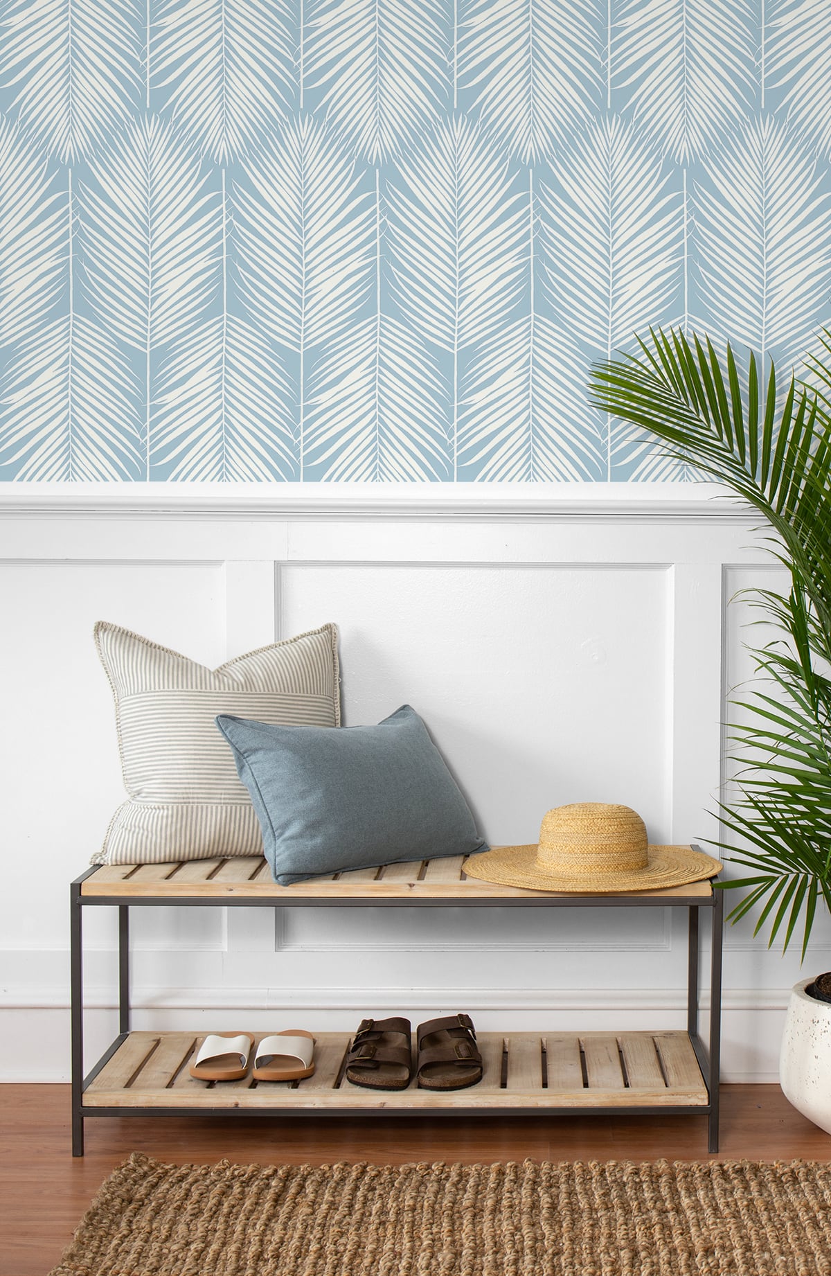 Palm Silhouette Peel and Stick Removable Wallpaper