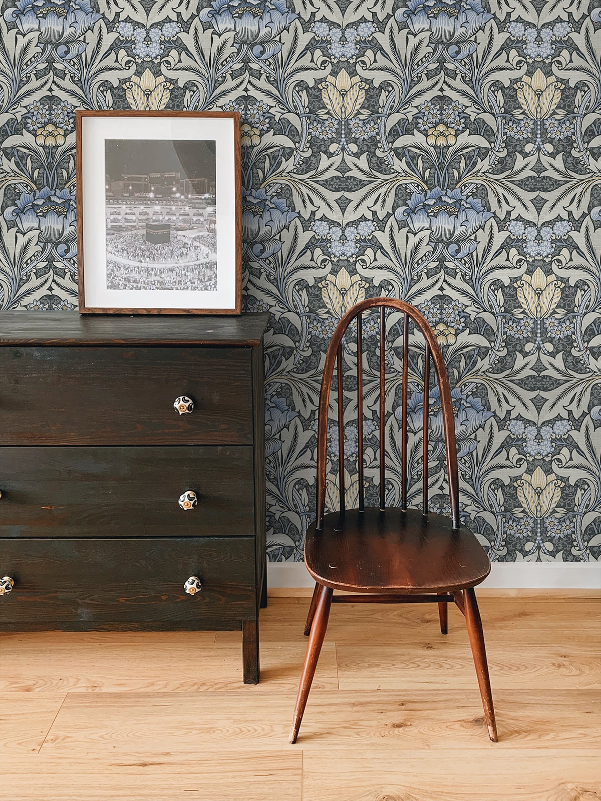 Acanthus Floral Peel and Stick Removable Wallpaper