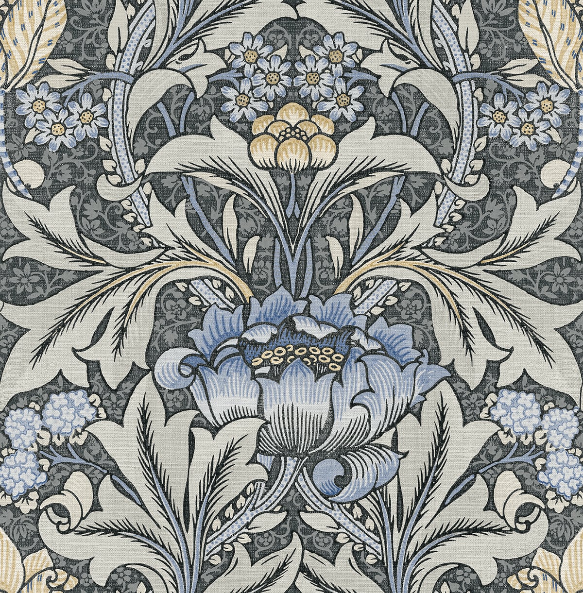Acanthus Floral Peel and Stick Removable Wallpaper